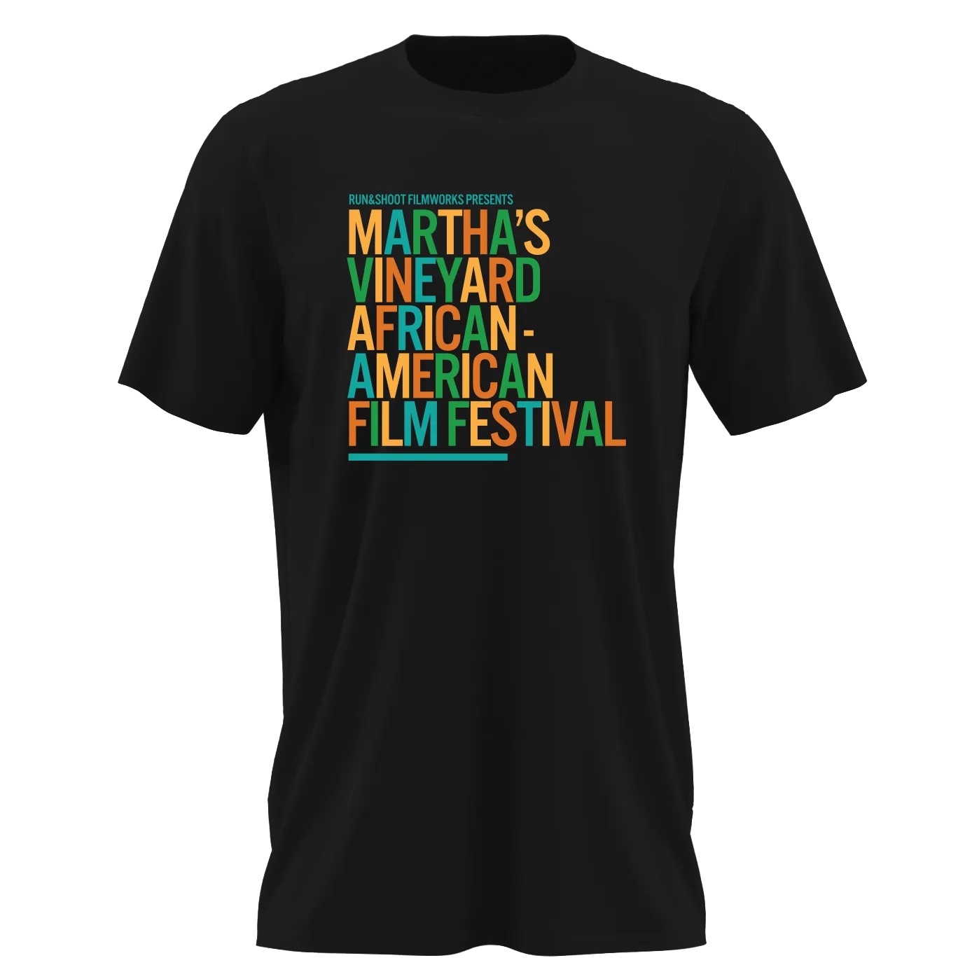 MVAAFF Multi-Color Black T-shirt