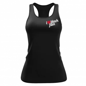 Black "I Love Black Film" Tank Top with Racerback
