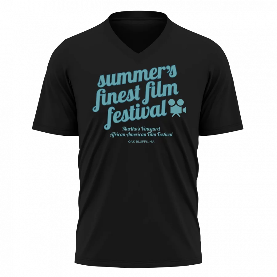 Black V-Neck Summer's Finest Film Festival T-Shirt