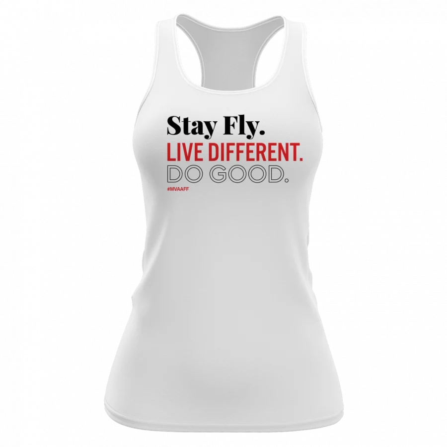 Women's Racer Back Tank – Stay Fly. Live Different. Do Good.